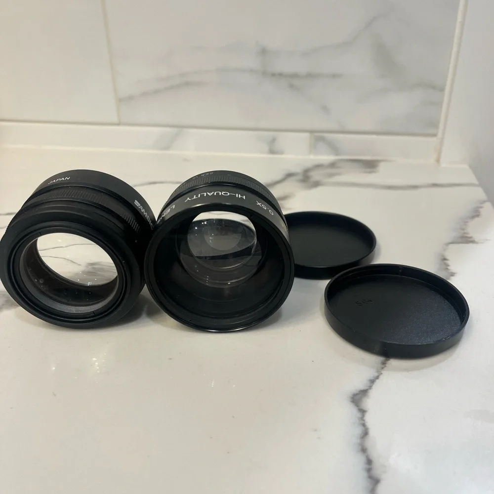 Ambico Japan V-3300 Telephoto 1.5x&Video V-3100 Wide Angle 0.5Case.1 Lid missing